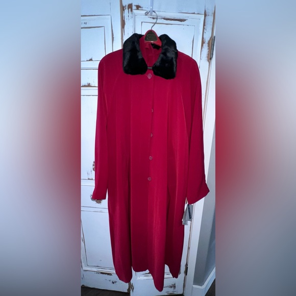 London Fog Women´s Long Coat - Rich Red